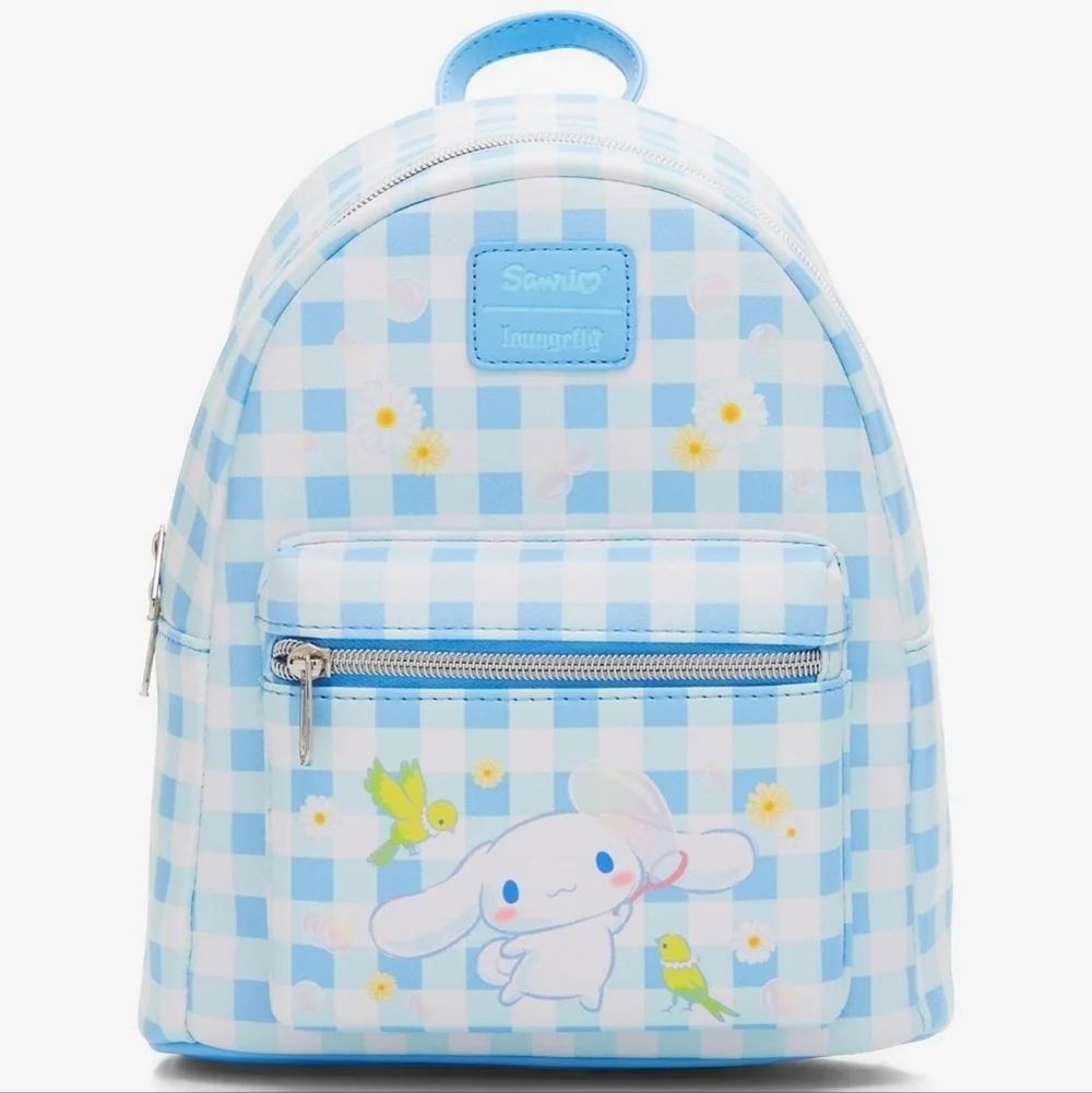 Loungefly Cinnamoroll Sanrio Daisy Gingham Mini Backpack Loungefly
